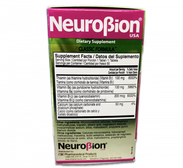 Neurobion Dietary Supplement, ingredients.