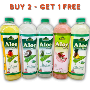 Alfa Aloe Vera Drink, Buy 2 Cases Get 1 Free - 6/56 oz Cases.