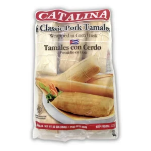 Frozen Pork Tamales wrapped in Corn Husk Catalina Frozen Foods, wholesale distributor Chicago.