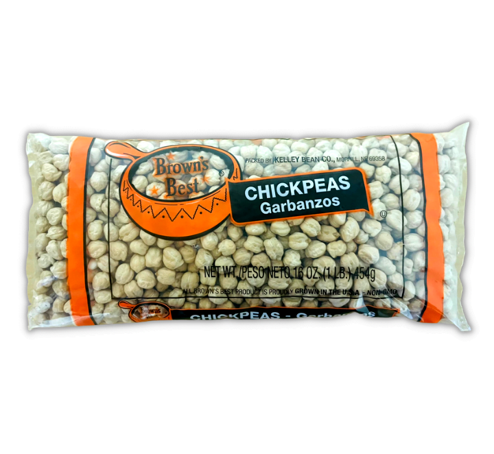 Browns Best Garbanzo Beans, Chickpeas 24/1 lb Case, Wholesale distributor Chicago.