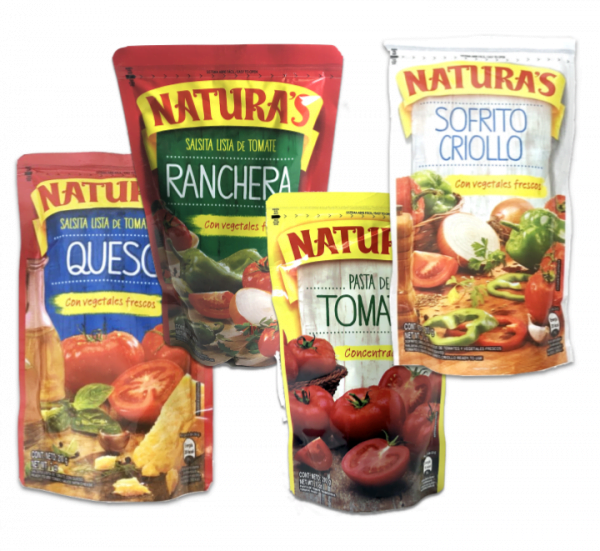 Naturas Vegetable concentrate pouches.