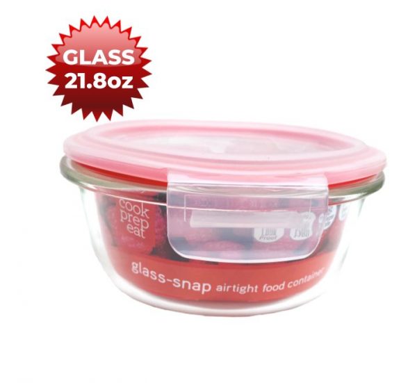 Glass food container, wholesale.