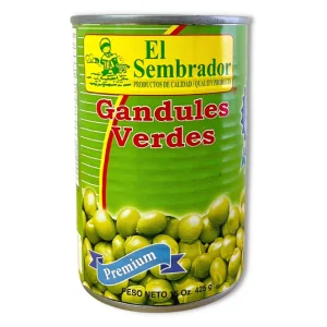 Gandules verdes canned, El Sembrador 24/15 oz Cases. Wholesale distributor Chicago.