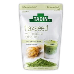 Matcha Green Tea with Flaxseed Powder 12oz resealable bag TADIN, wholesale distributor Chicago.