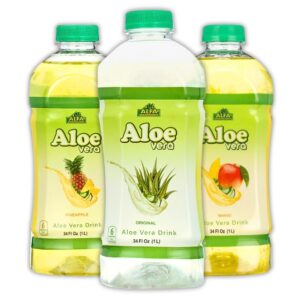Alfa Aloe Vera Drinks 4 Flavors 6/34oz Cases, wholesale distributor Chicago.